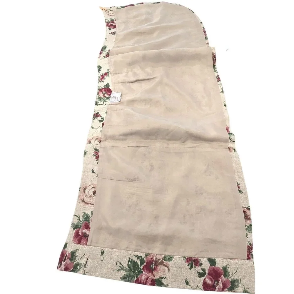 Vtg 90s Cottontail Originals Floral Linen Cotton Wrap Mini Skirt Jrs 7‎ XS 24.5w